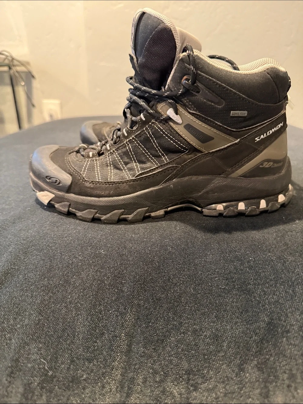 Salomon Black Hiking Boot with Tan Accents